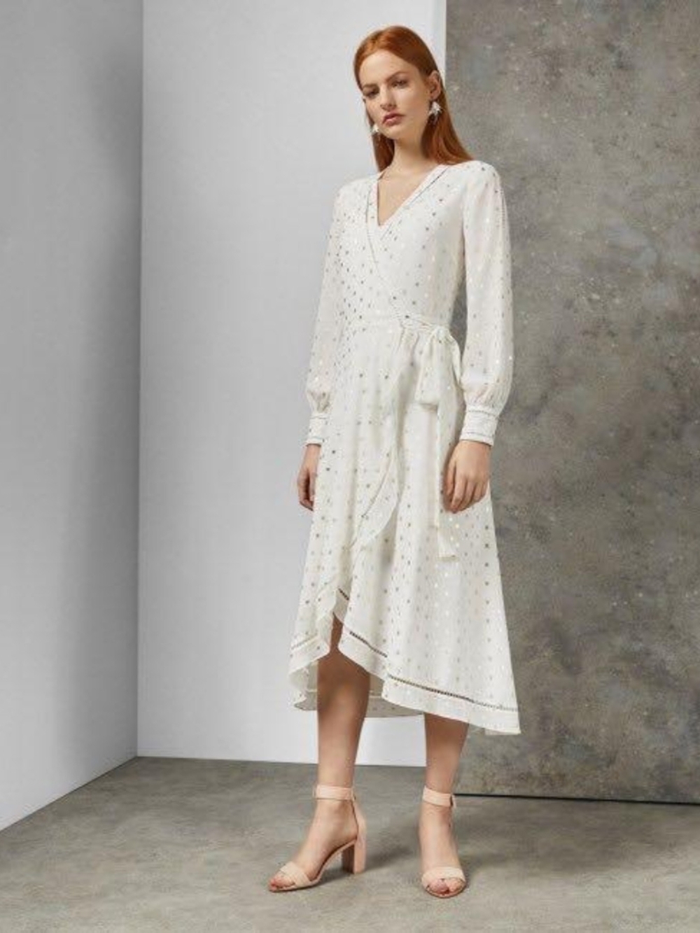 Ted Baker Tansie Metallic Fleck Wrap Dress